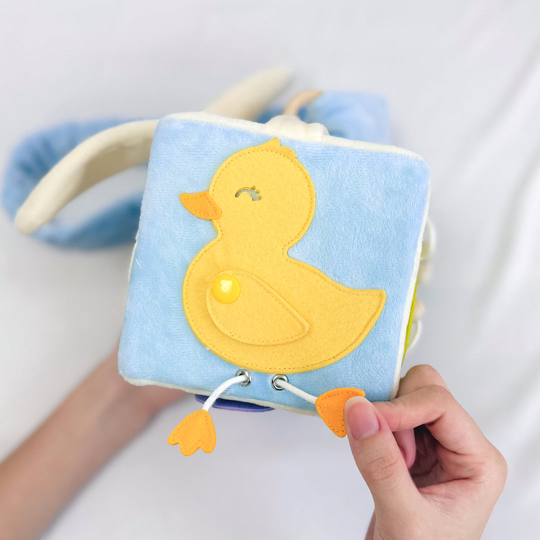 HAPPY BUNNY CB1 Handmade Activity Busy Cube Interactive Educational Toys for Toddlers - TinyBusy