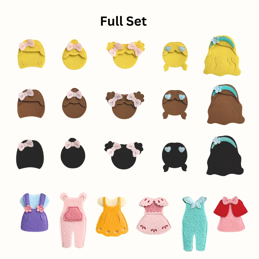 DOLL HOUSE (BEAR THEME) BQB2 | Handmade Activity Felt Quiet Books Interactive Toys for Preschoolers