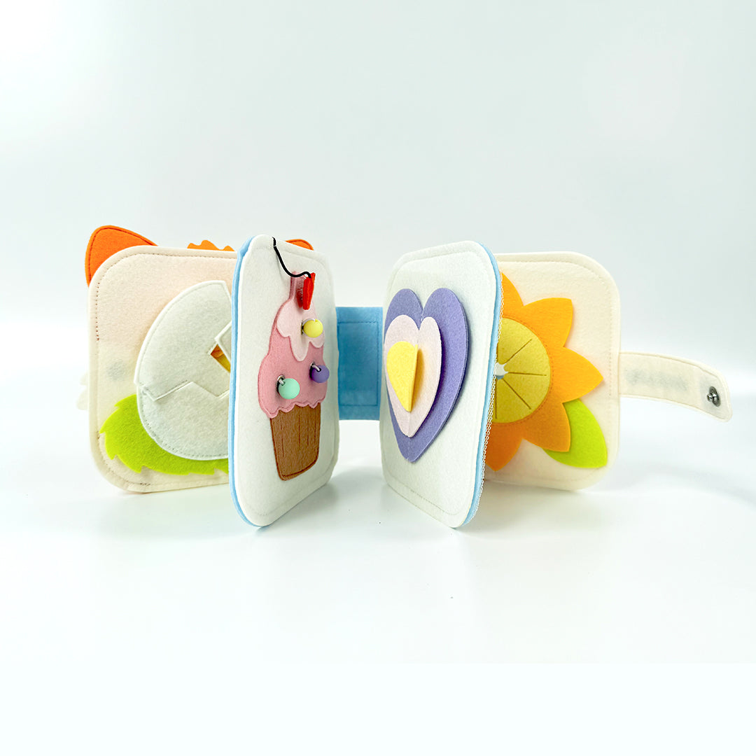 MELLOW FOX MNB3 Handmade Felt Sensory Interactive Mini Quiet Books Educational Toys for Toddlers