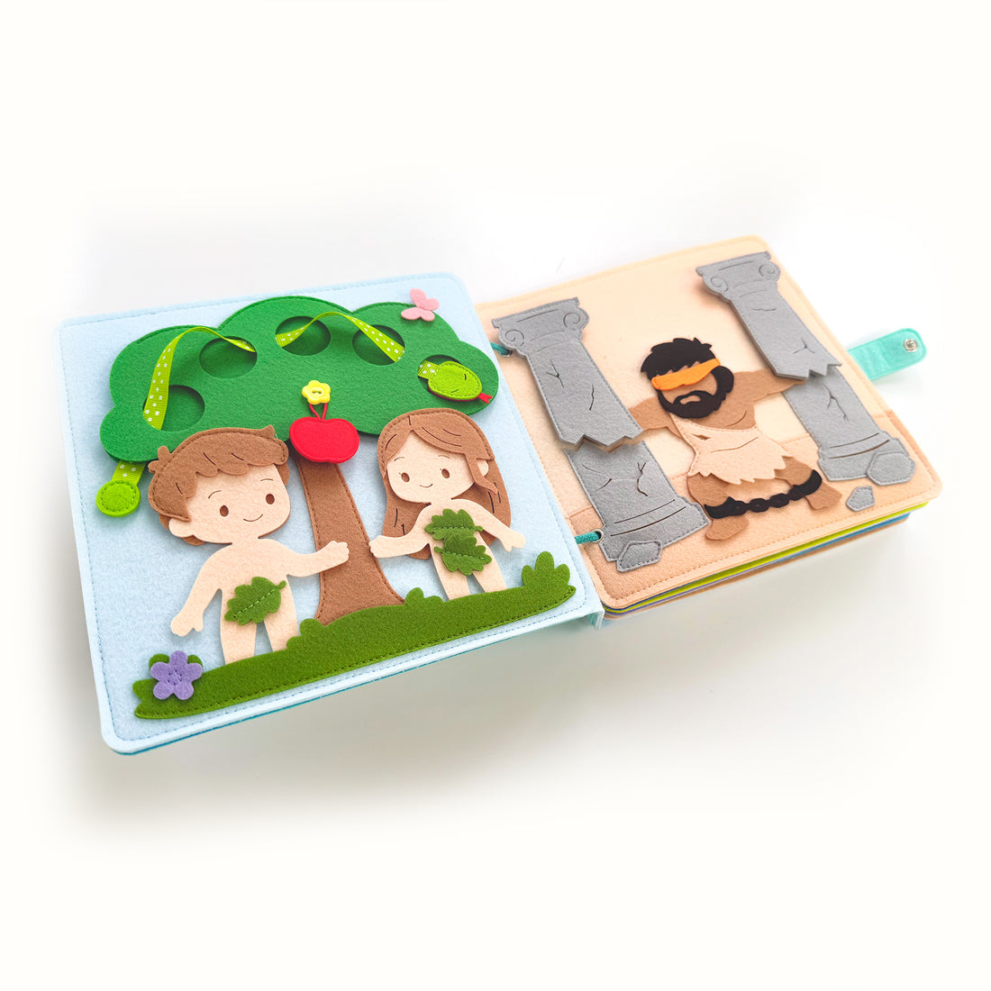 Biblical Old Testament Stories BB1 Handmade Activity Felt Quiet Books Educational Christian Toys