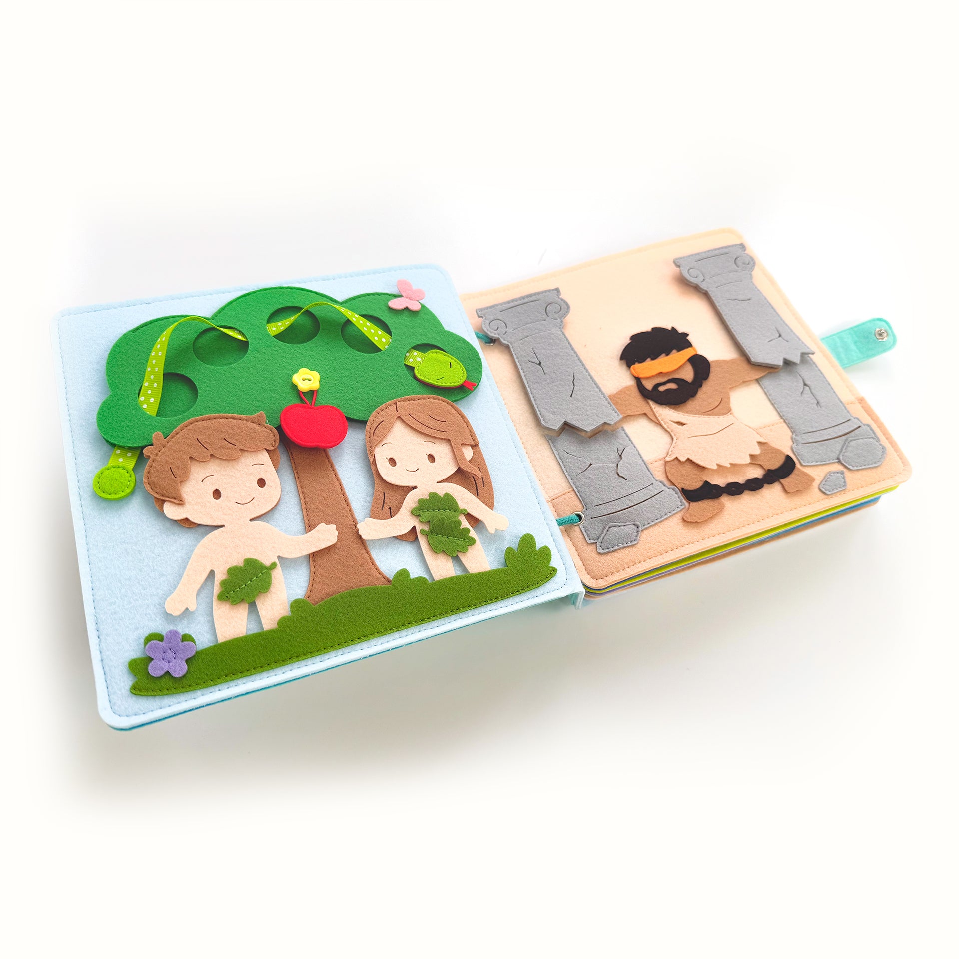 Bible Old Testament Stories Felt Quiet Books BB1 Handmade Activity Busy Book Educational Christian Toys for Toddlers and Pre-schoolers - TinyBusy