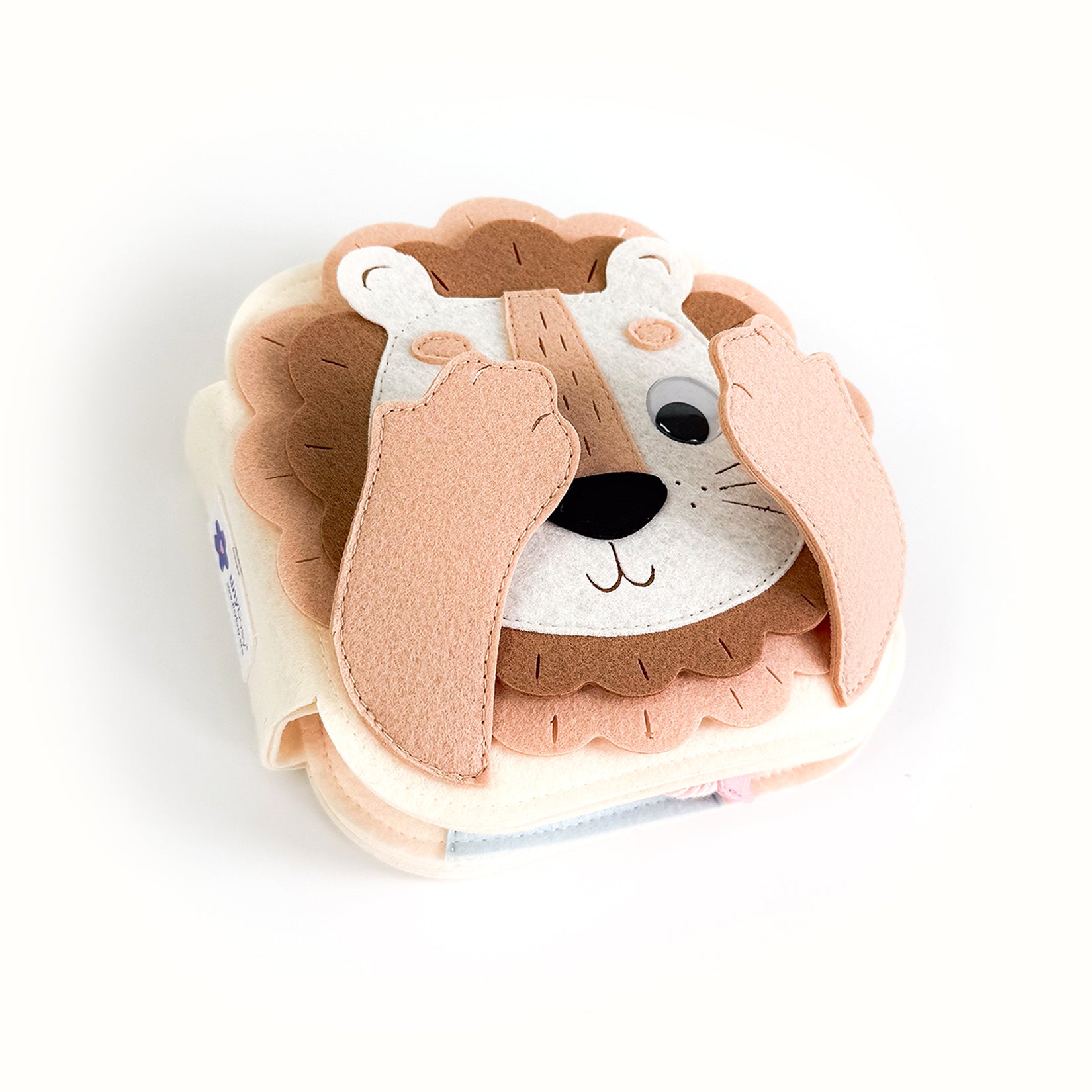 BROWN LION MNB2 Handmade Felt Interactive Quiet Books