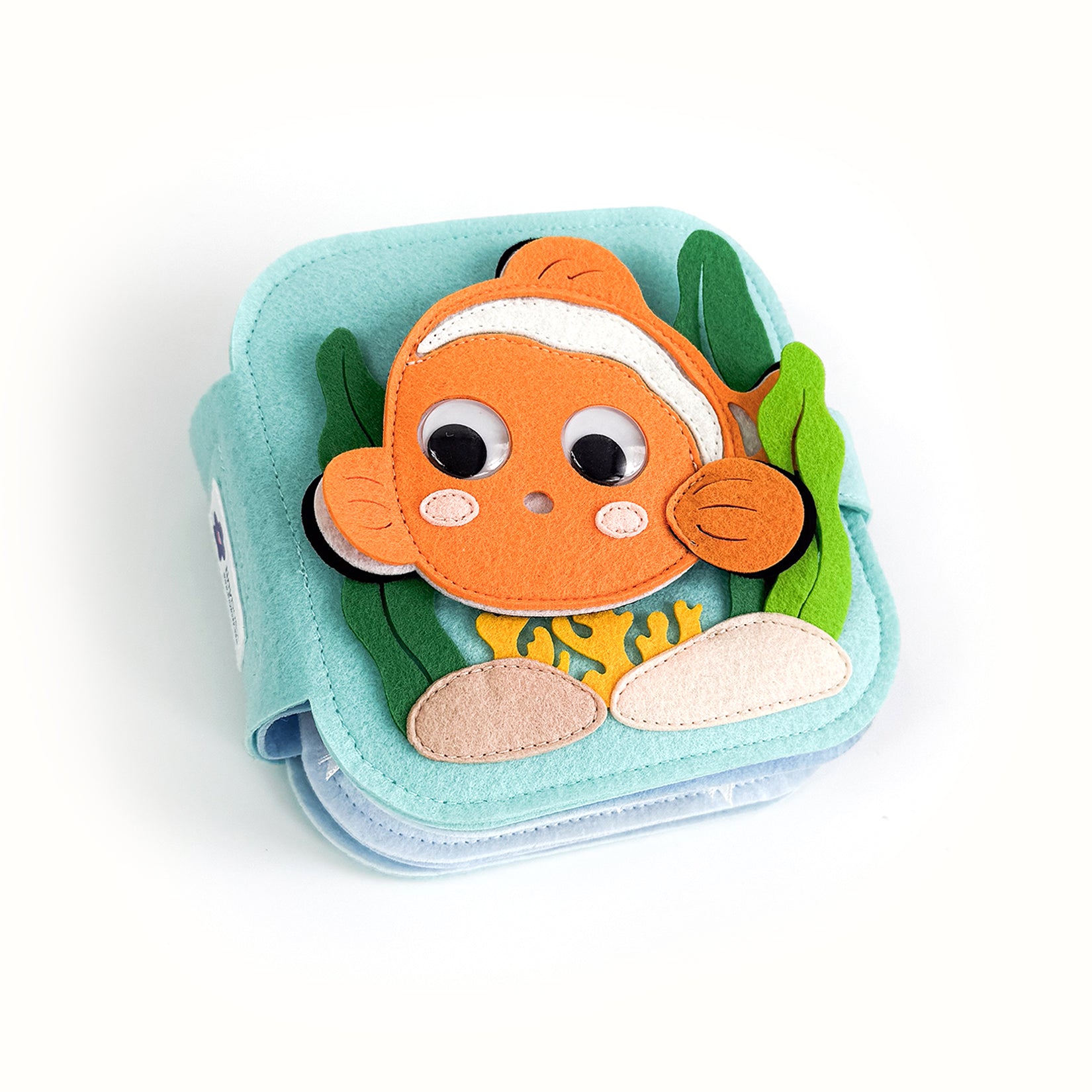 OCEAN FRIENDS MNB4 Handmade Felt Sensory Interactive Mini Quiet Books Educational Toys Educational Toys for Toddlers