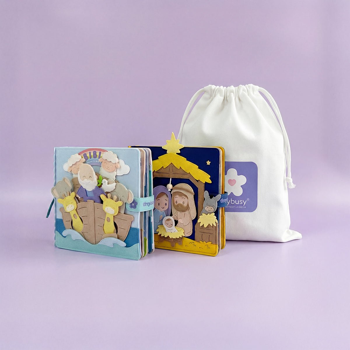 Bible Bundle: Old Testament Stories & Christmas Bible Stories Quiet Books - TinyBusy