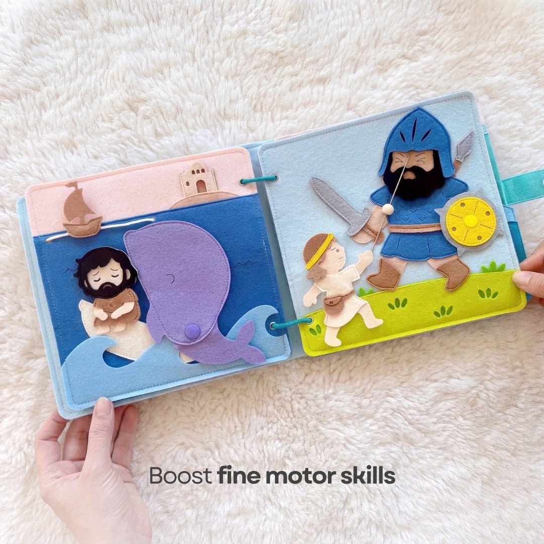 Bible Bundle: Old Testament Stories & Christmas Bible Stories Quiet Books - TinyBusy