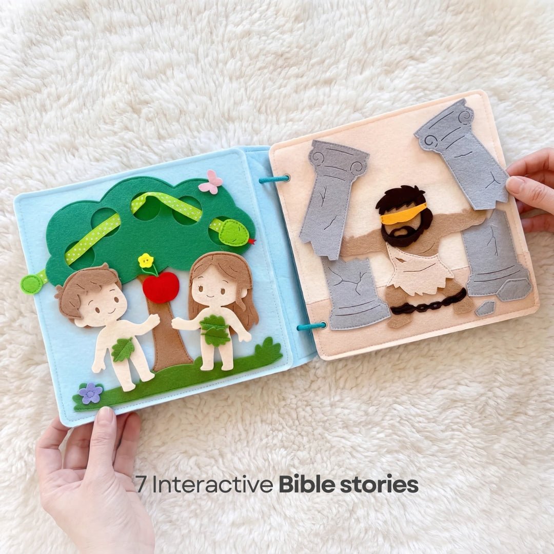Bible Bundle: Old Testament Stories & Christmas Bible Stories Quiet Books - TinyBusy