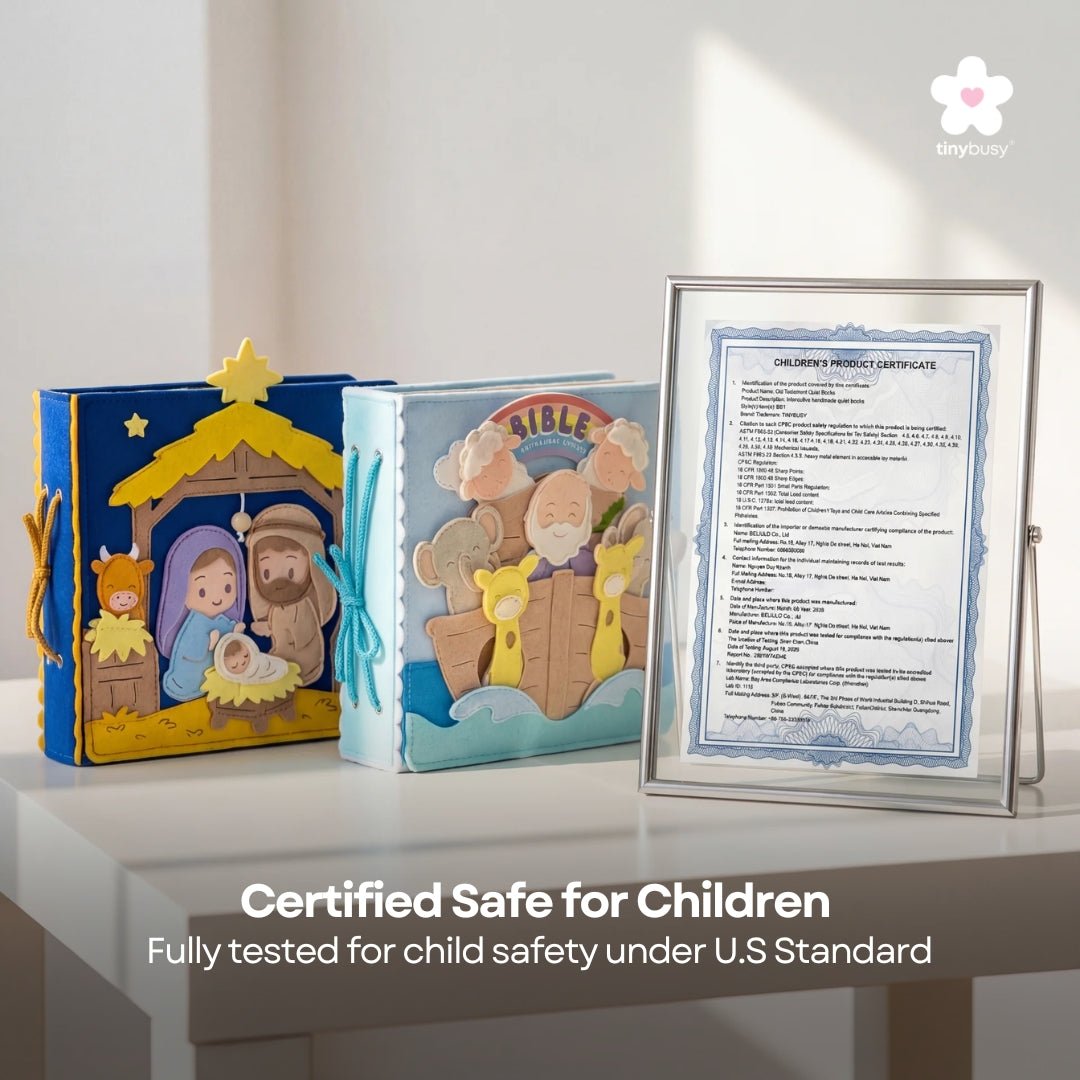 Bible Bundle: Old Testament Stories & Christmas Bible Stories Quiet Books - TinyBusy