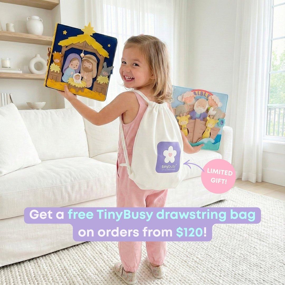 Bible Bundle: Old Testament Stories & Christmas Bible Stories Quiet Books - TinyBusy