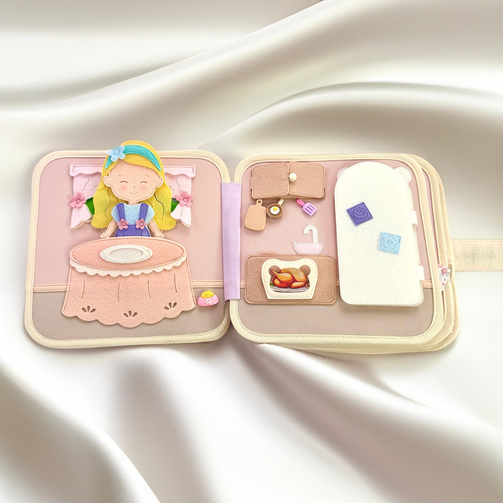 DOLL HOUSE BQB2 | Handmade Activity Felt Quiet Books - TinyBusy