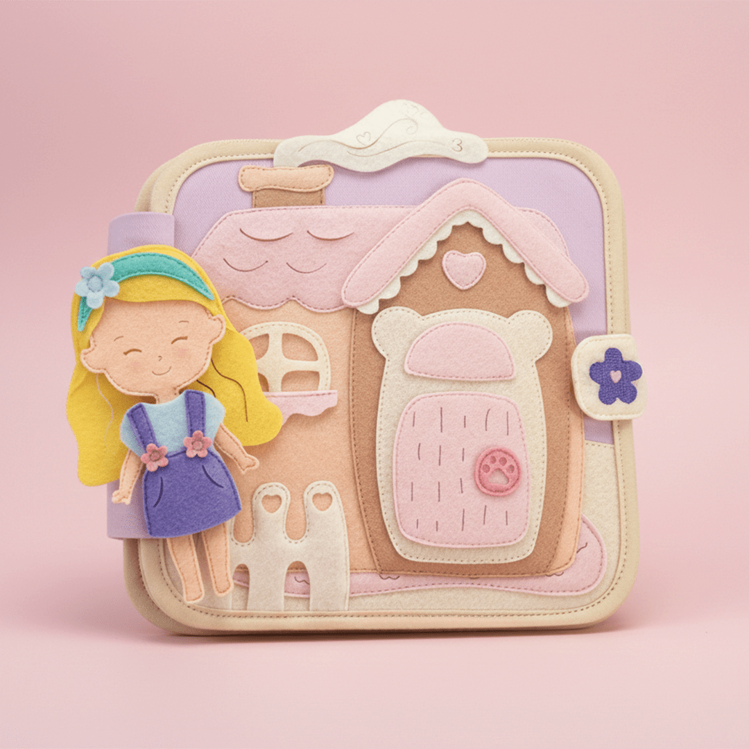 DOLL HOUSE BQB2 | Handmade Activity Felt Quiet Books - TinyBusy