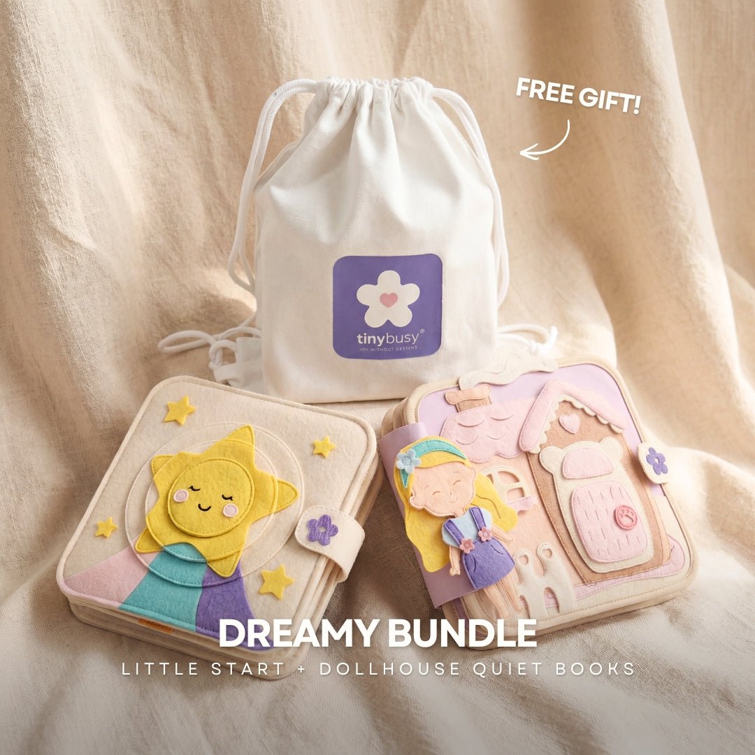 DREAMY BUNDLE - DOLLHOUSE & LITTLE STAR | Felt Quiet Books - TinyBusy
