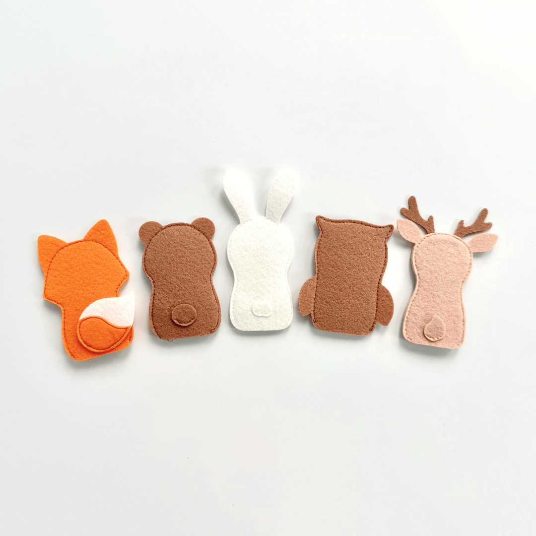 FOREST PALS FP3 Set of 5 Felt Finger Puppets - TinyBusy