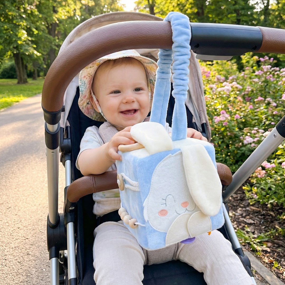 HAPPY BUNNY CB1 Handmade Activity Busy Cube Interactive Educational Toys for Toddlers - TinyBusy