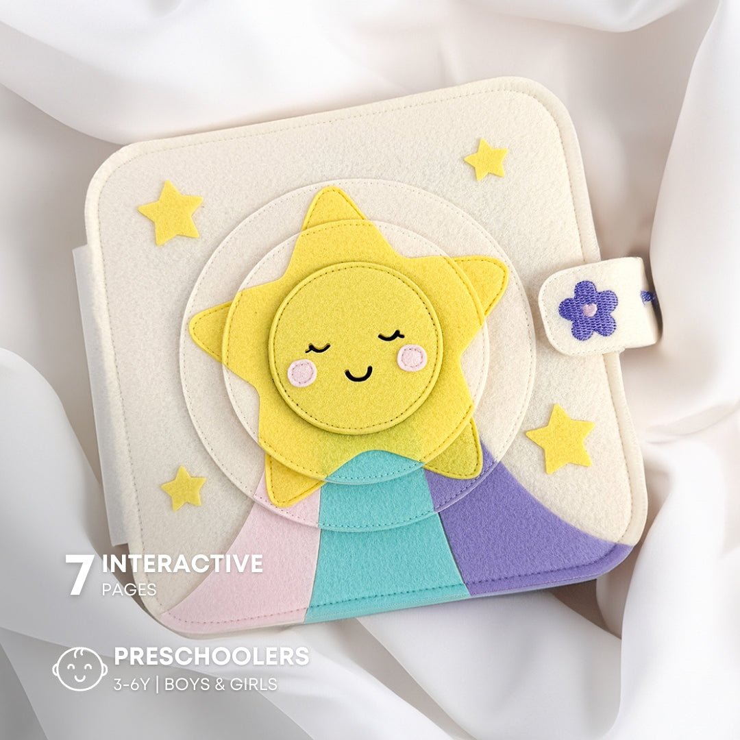 LITTLE STAR BQB1 Handmade Activity Felt Quiet Books Educational Toys for Preschoolers - TinyBusy