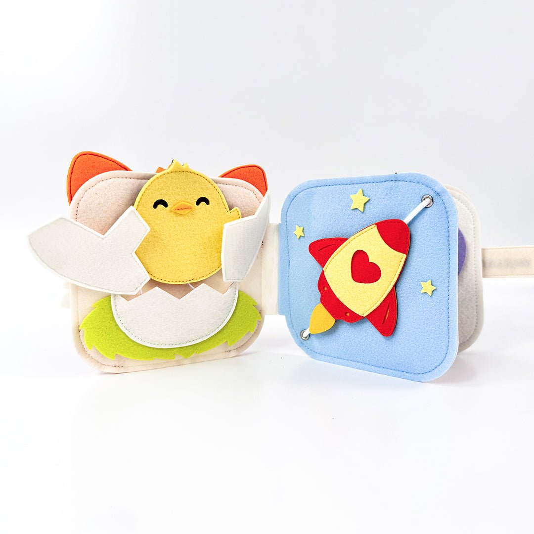 MELLOW FOX MNB3 Handmade Felt Interactive Quiet Books - TinyBusy