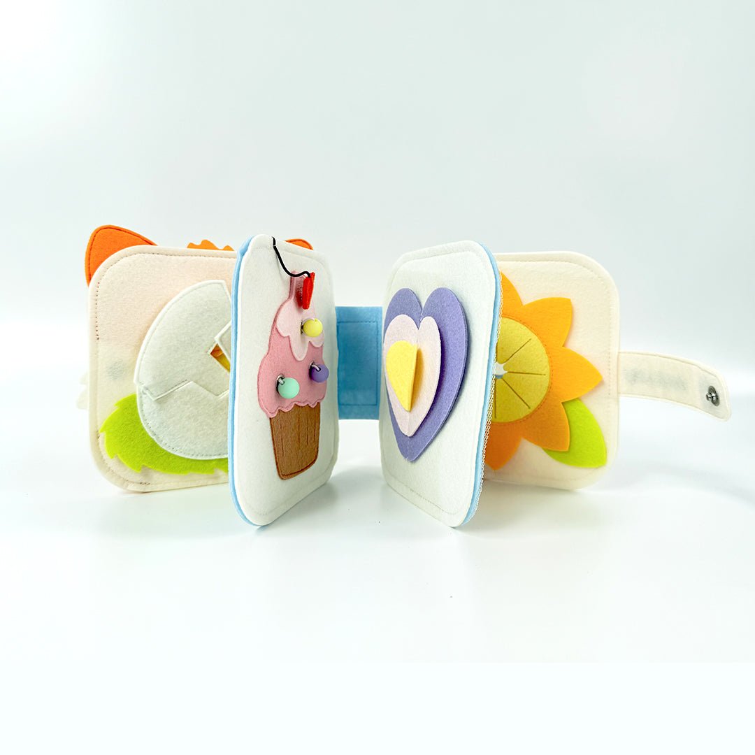 MELLOW FOX MNB3 Handmade Felt Interactive Quiet Books - TinyBusy