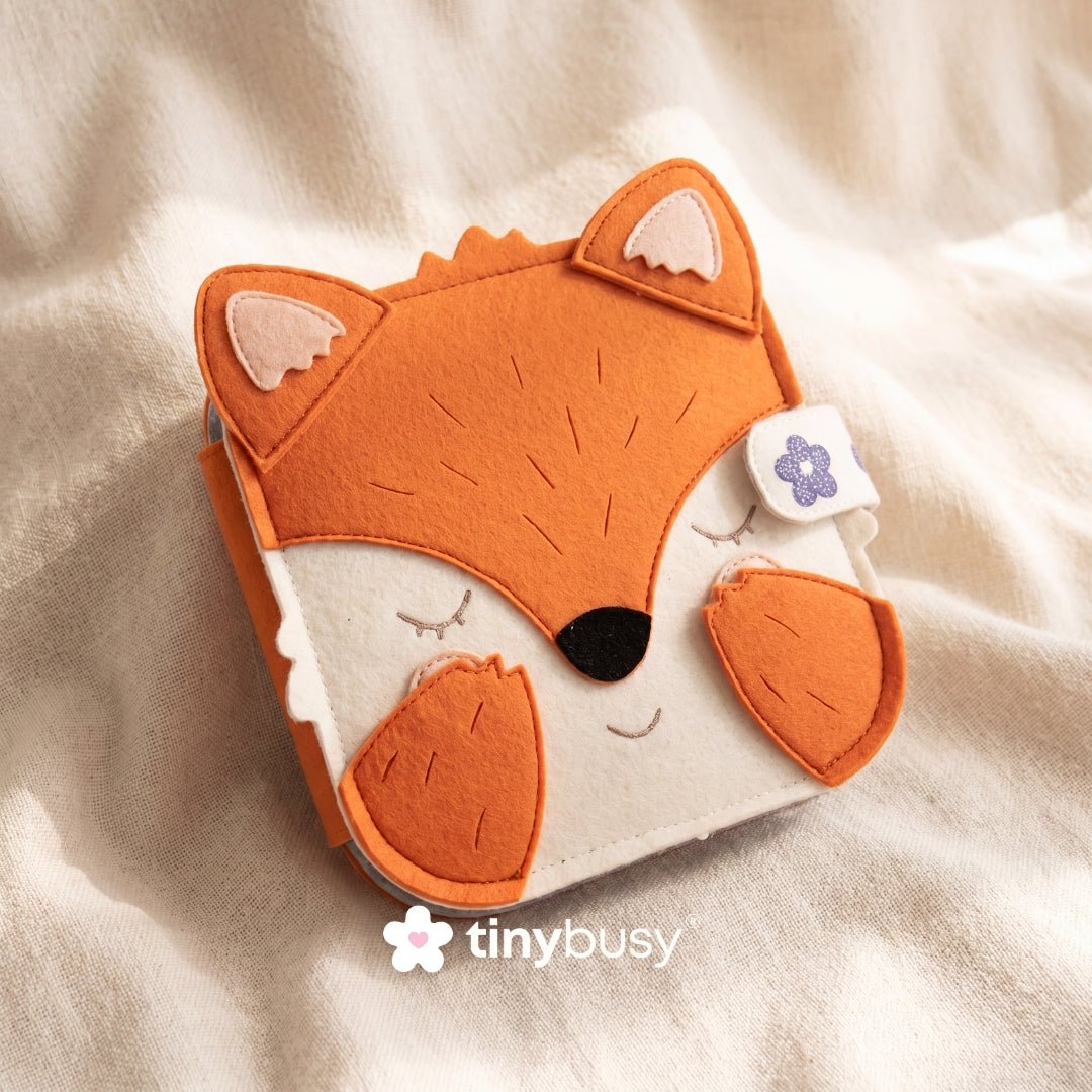 MELLOW FOX MNB3 Handmade Felt Interactive Quiet Books - TinyBusy