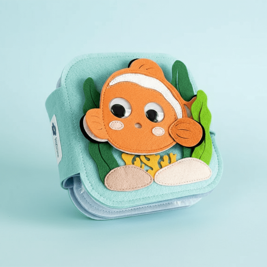 OCEAN FRIENDS MNB4 Handmade Felt Interactive Quiet Books - TinyBusy