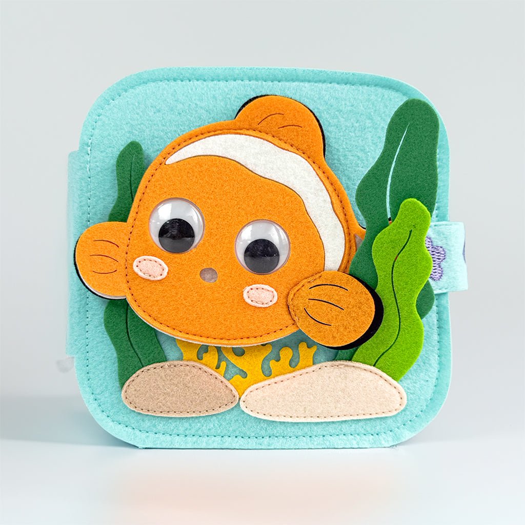 OCEAN FRIENDS MNB4 Handmade Felt Interactive Quiet Books - TinyBusy