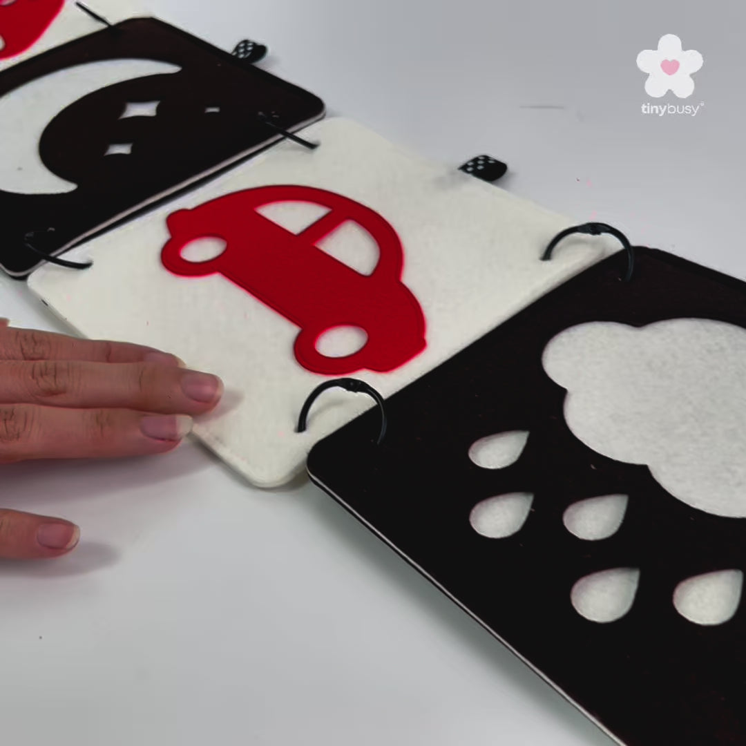 High Contrast Baby Object Cards DT2 | 5 Double-Sided Cards for