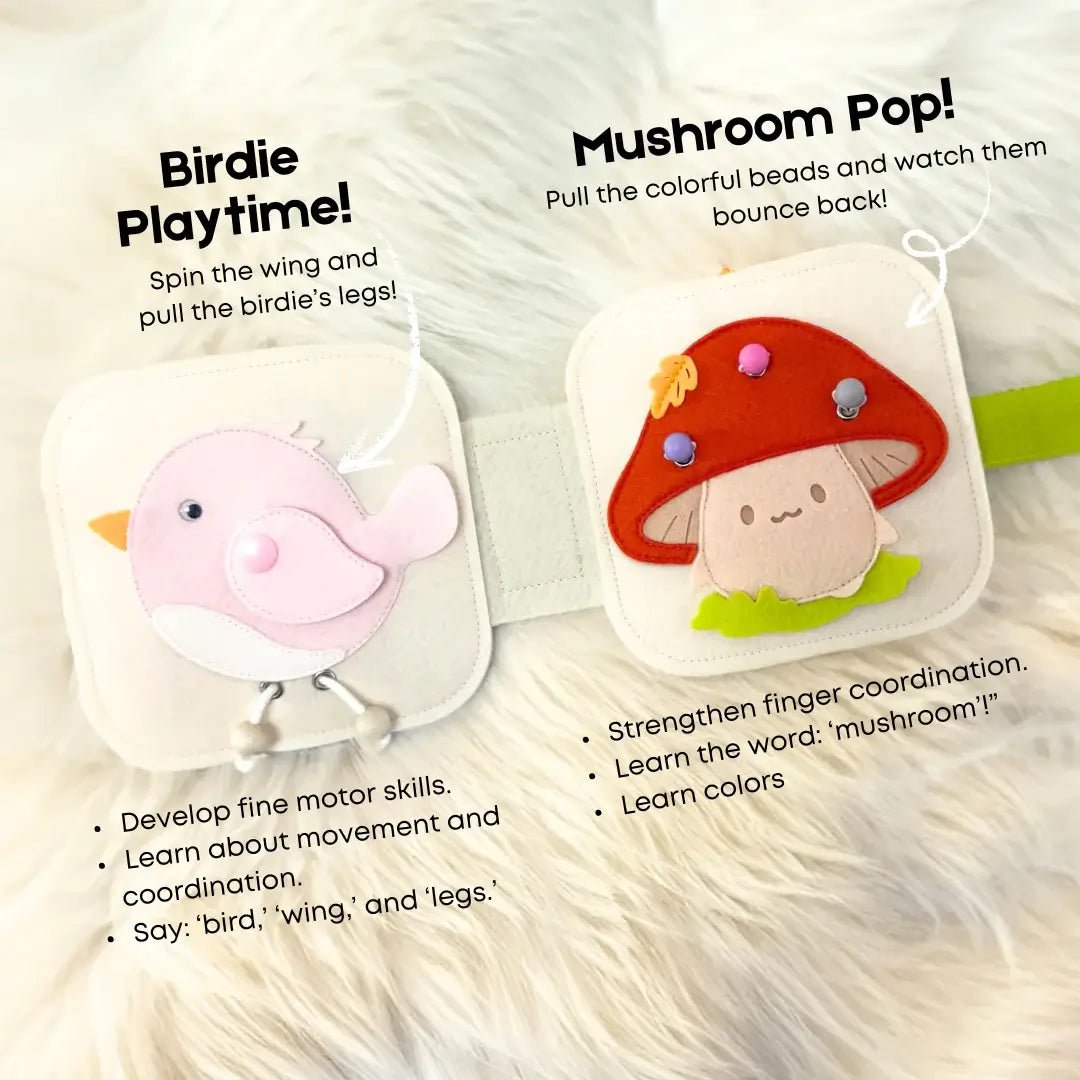 SILLY FROG MNB1 Handmade Felt Interactive Quiet Books - TinyBusy