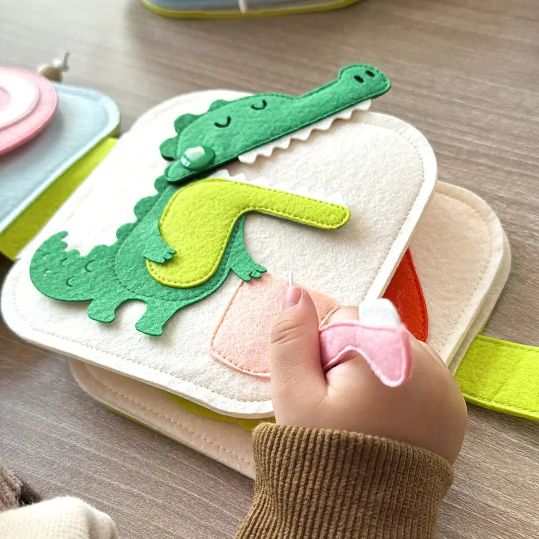 SILLY FROG MNB1 Handmade Felt Interactive Quiet Books - TinyBusy