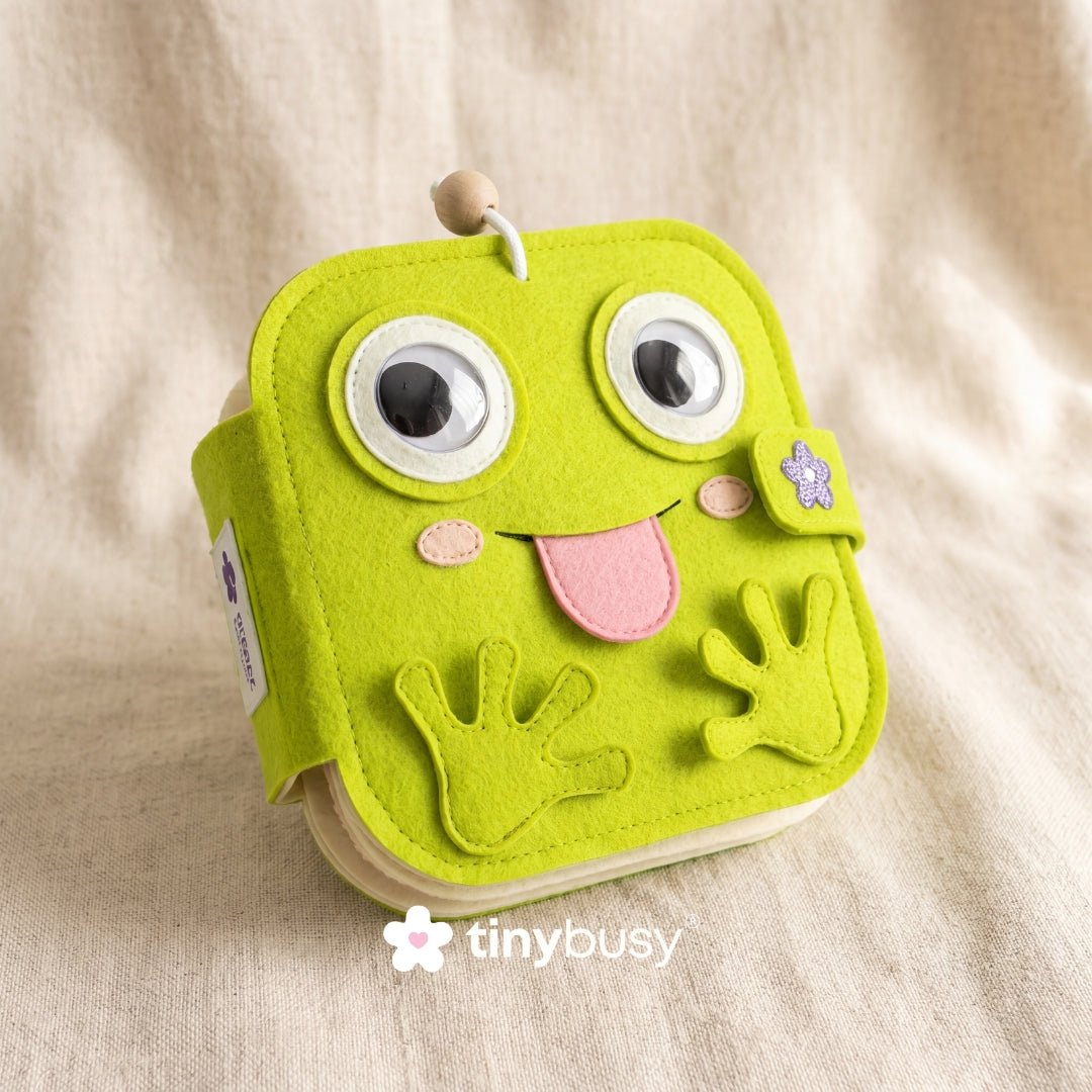 SILLY FROG MNB1 Handmade Felt Interactive Quiet Books - TinyBusy