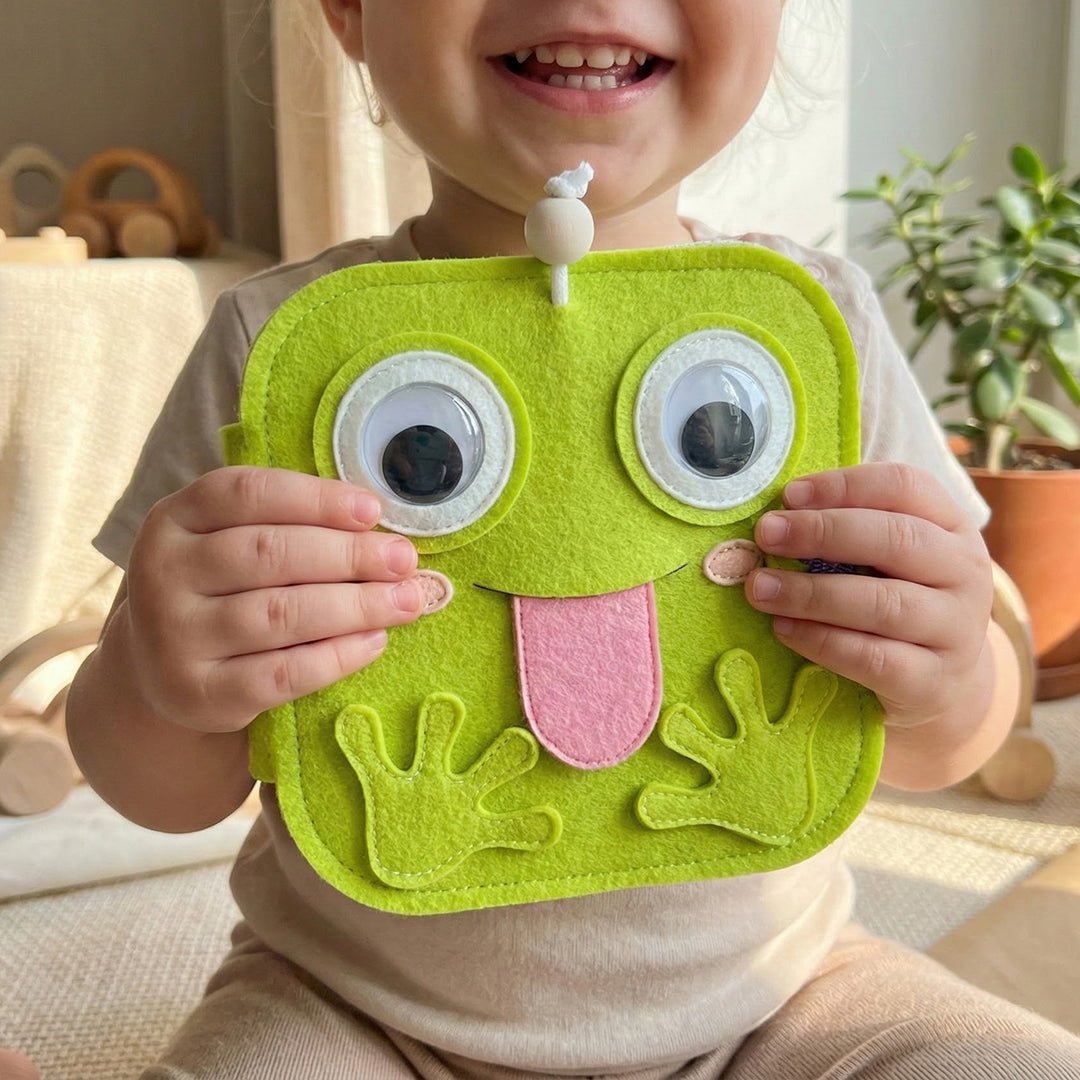 SILLY FROG MNB1 Handmade Felt Interactive Quiet Books - TinyBusy