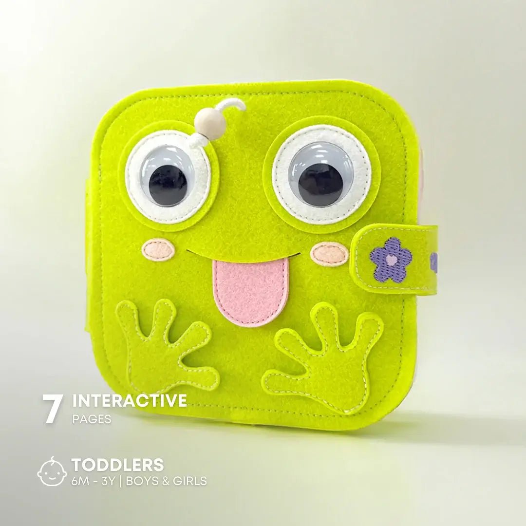 SILLY FROG MNB1 Handmade Felt Interactive Quiet Books - TinyBusy