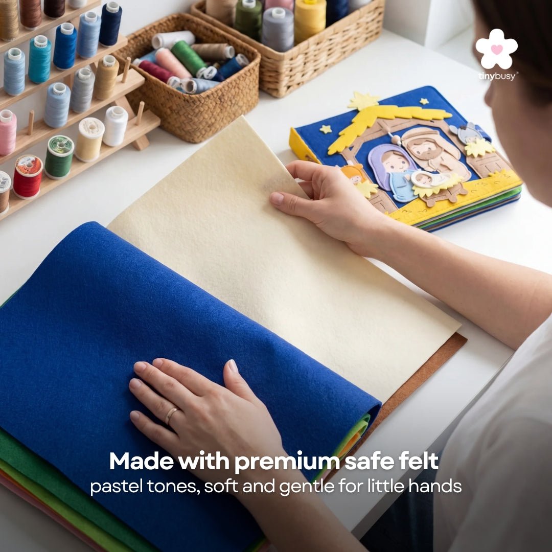 TinyBusy™ Nativity Bible Christmas Stories Handmade Busy Quiet Books BB2 - TinyBusy