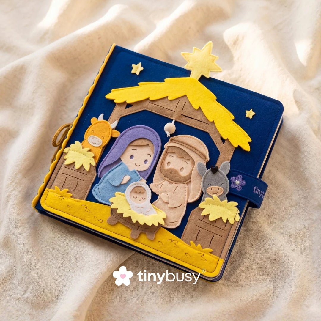 TinyBusy™ Nativity Bible Christmas Stories Handmade Busy Quiet Books BB2 - TinyBusy