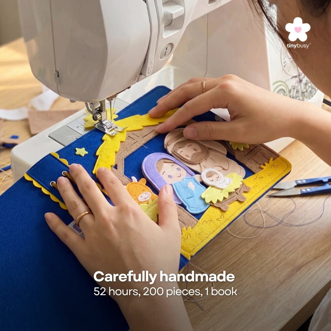 TinyBusy™ Nativity Bible Christmas Stories Handmade Busy Quiet Books BB2 - TinyBusy