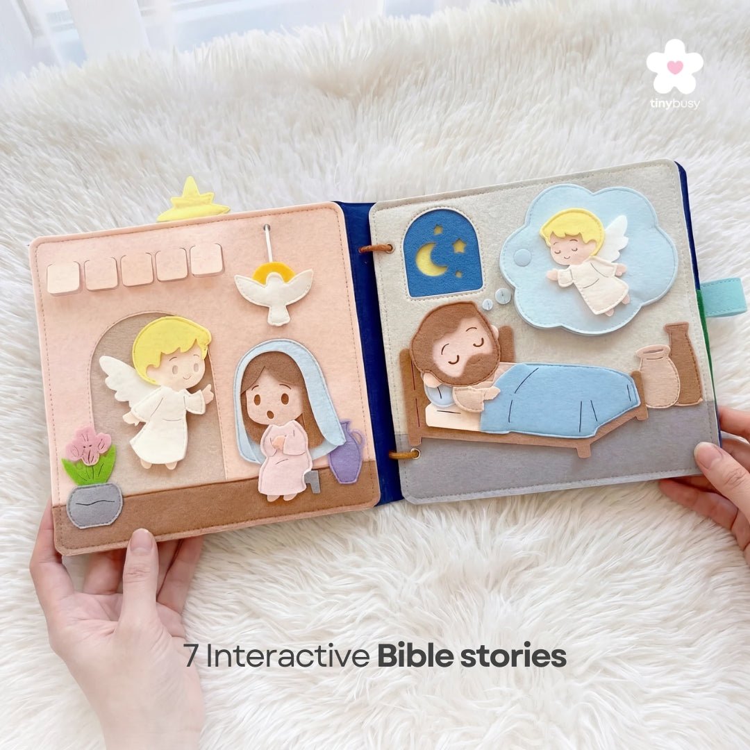 TinyBusy™ Nativity Bible Christmas Stories Handmade Busy Quiet Books BB2 - TinyBusy